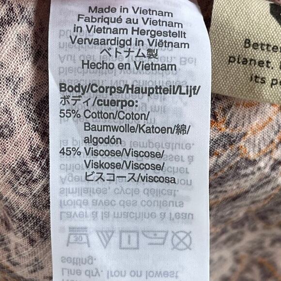 Madewell Lace Up Ruffle Hem Midi Dress In Blush Pink Bali Blooms Size 2 - Picture 9 of 10